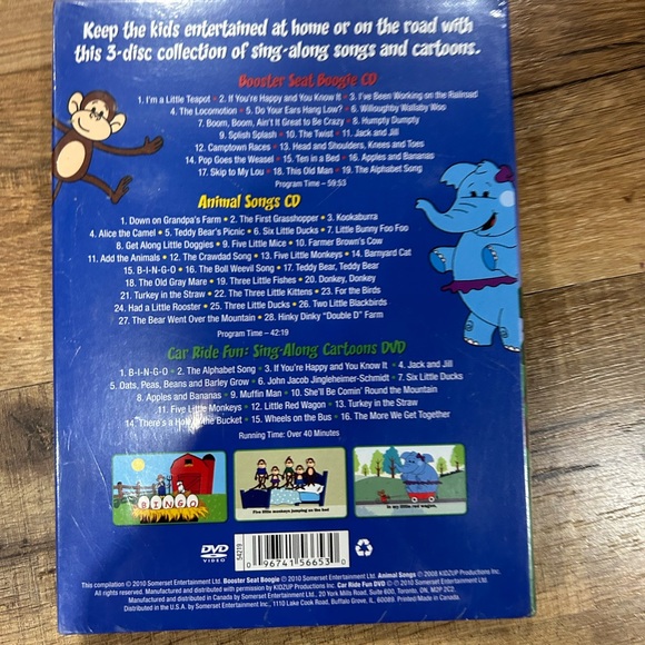 Car Ride Fun, Sing-Along Collection 2 CDs and 1 DVD. New sealed - Picture 2 of 2